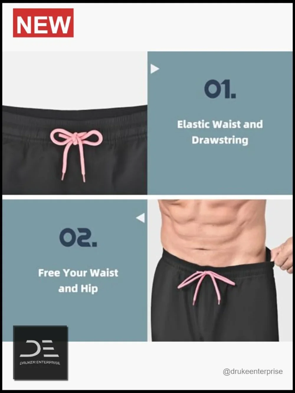 Men's Swim Trunks with Compression Liner 7 Inch Quick Dry Board Shorts